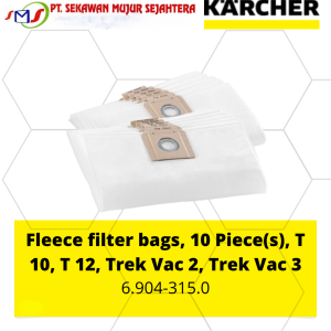 Fleece filter bags, 10 Piece(s), T 10, T 12, Trek Vac 2, Trek Vac 3